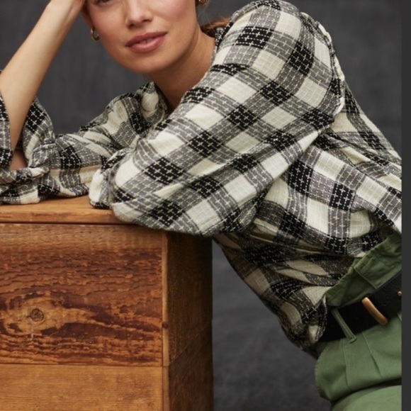 Anthropologie Pilcro Breezy Plaid Button down Size XXS - Picture 3 of 10